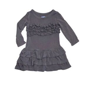 🆕 Kickee Pants Stone Gray Bamboo Ruffle Dress
